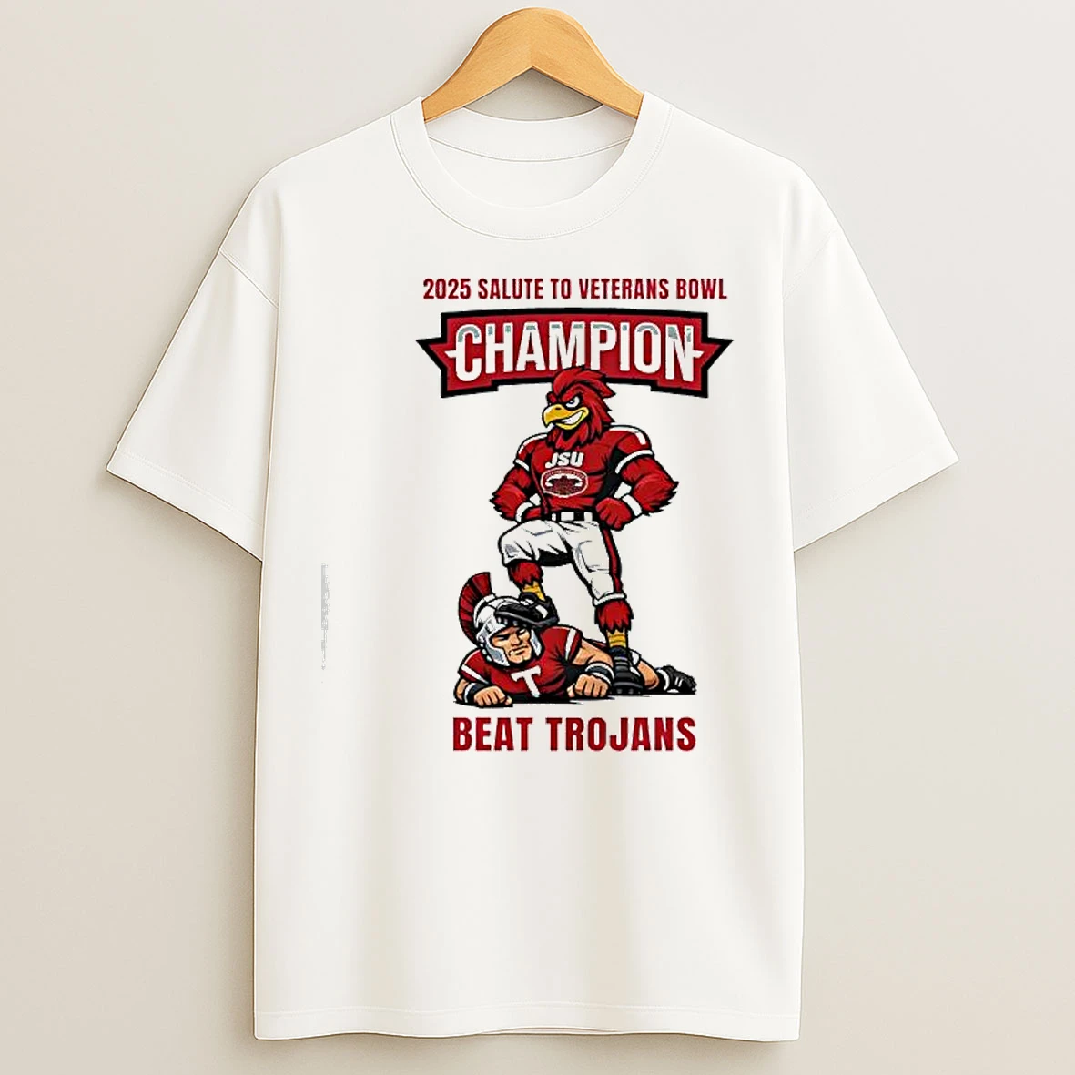 Classic Jsu Beat Trojans 2025 Salute To Veterans Bowl Champion T Shirts