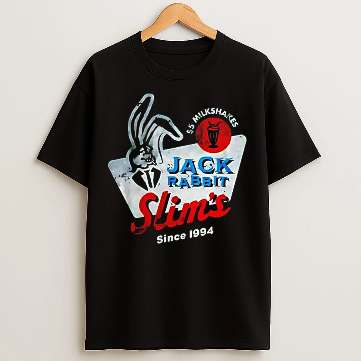 Classic Jack Rabbit Slims Pulp Fiction Milkshake Restaurant Since 1994 Graphic T Shirts