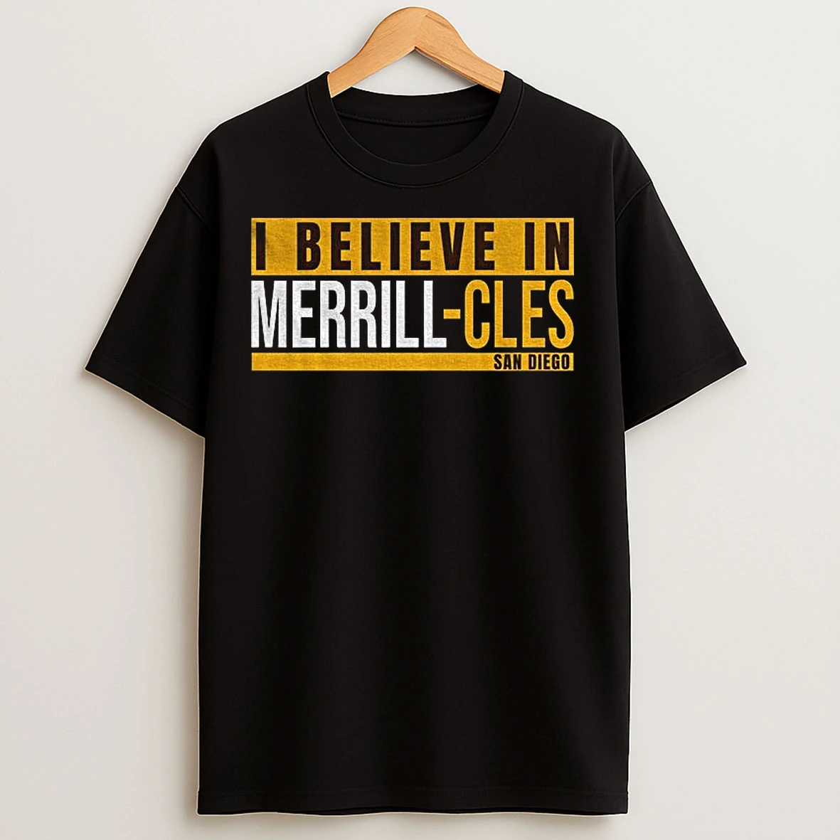 Classic Jackson Merrill I Believe In Merrill Cles San Diego Padres T Shirts