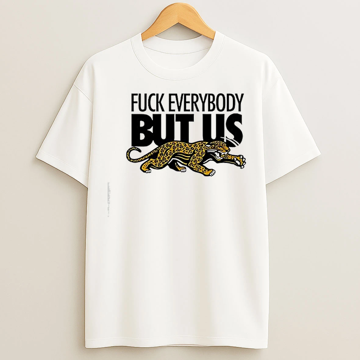 Classic Jacksonville Jaguars Fuck Everybody But Us Logo T Shirts