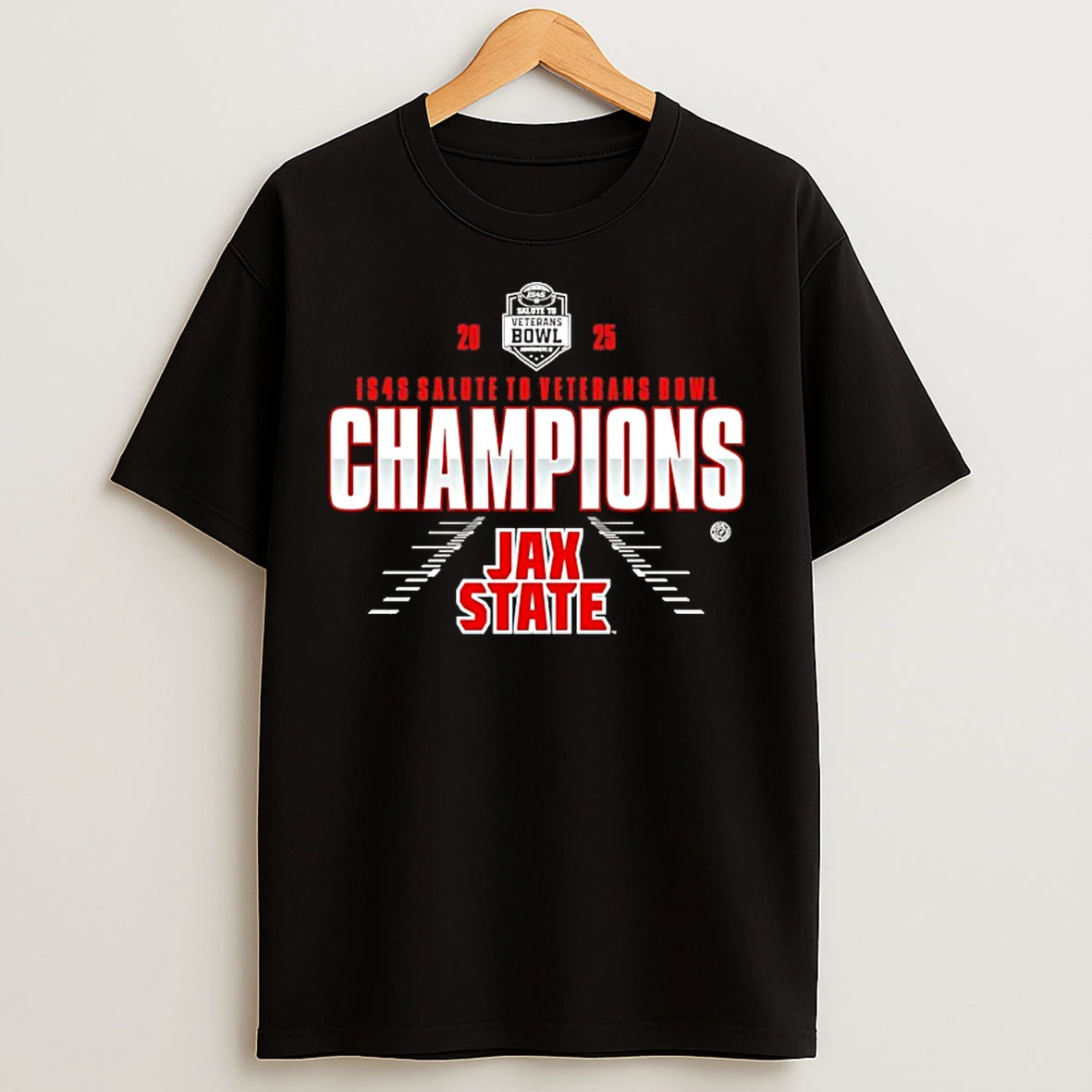 Classic Jacksonville State Gamecocks 2025 Is4s Salute To Veterans Bowl Champions T Shirts