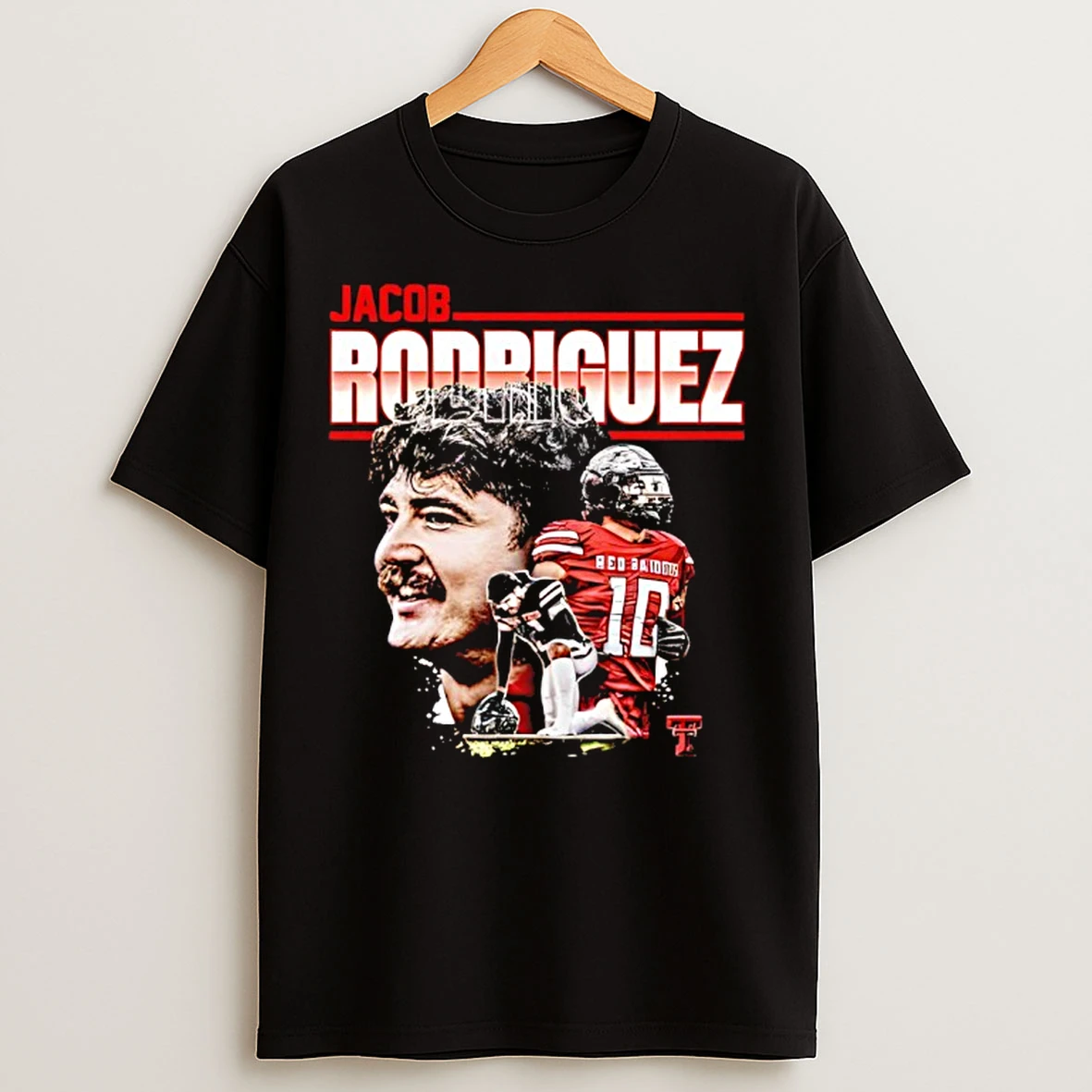 Classic Jacob Rodriguez Texas Tech Red Raiders Football Player T Shirts