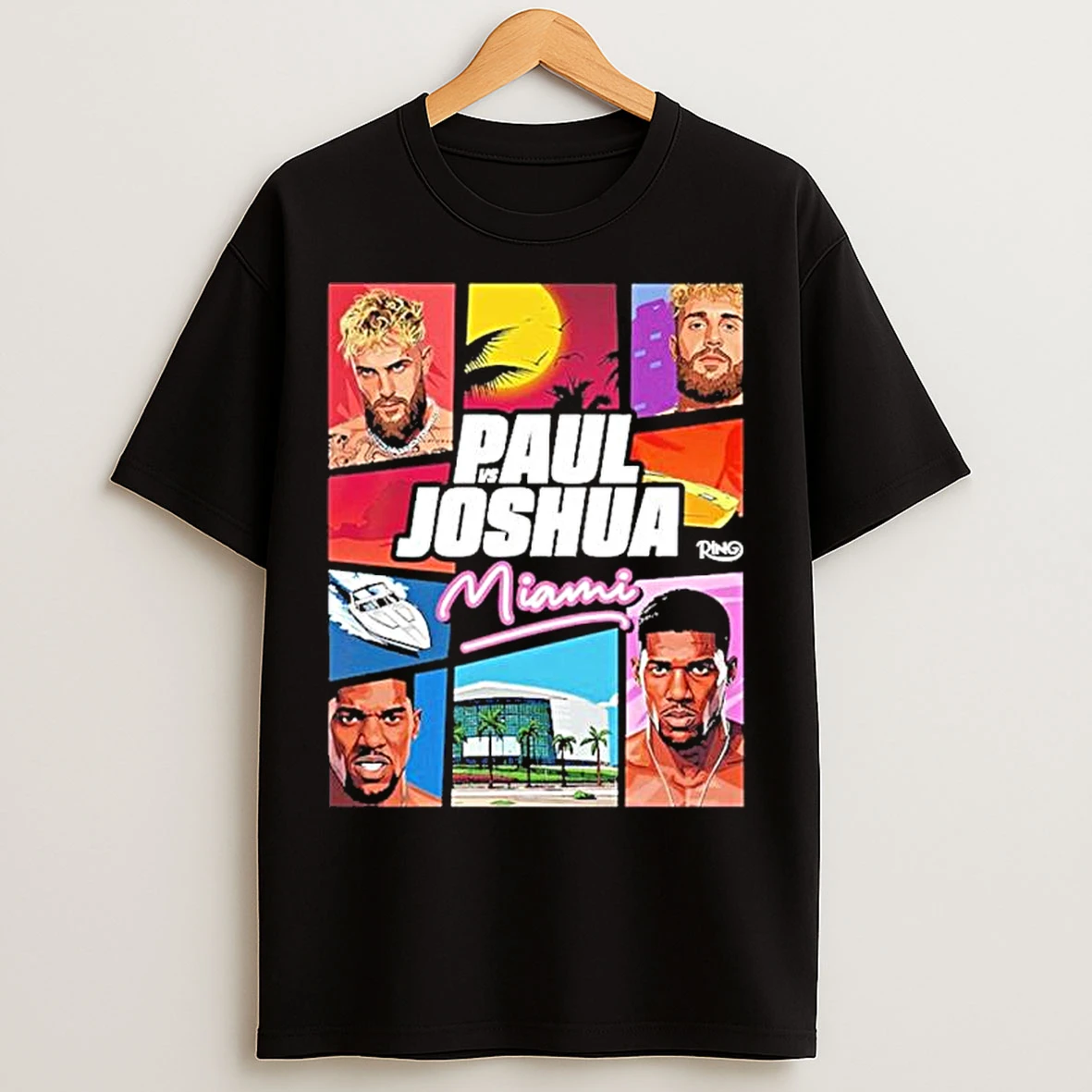 Classic Jake Paul Vs Anthony Joshua Match Showdown Vice City In Miami T Shirts