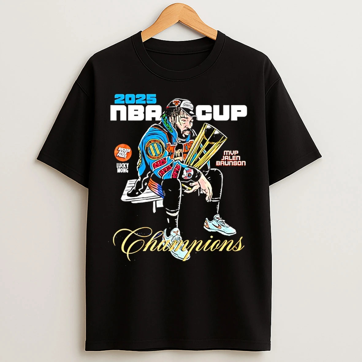 Classic Jalen Brunson Mvp 2025 Nba Cup Champions New York Knicks T Shirts