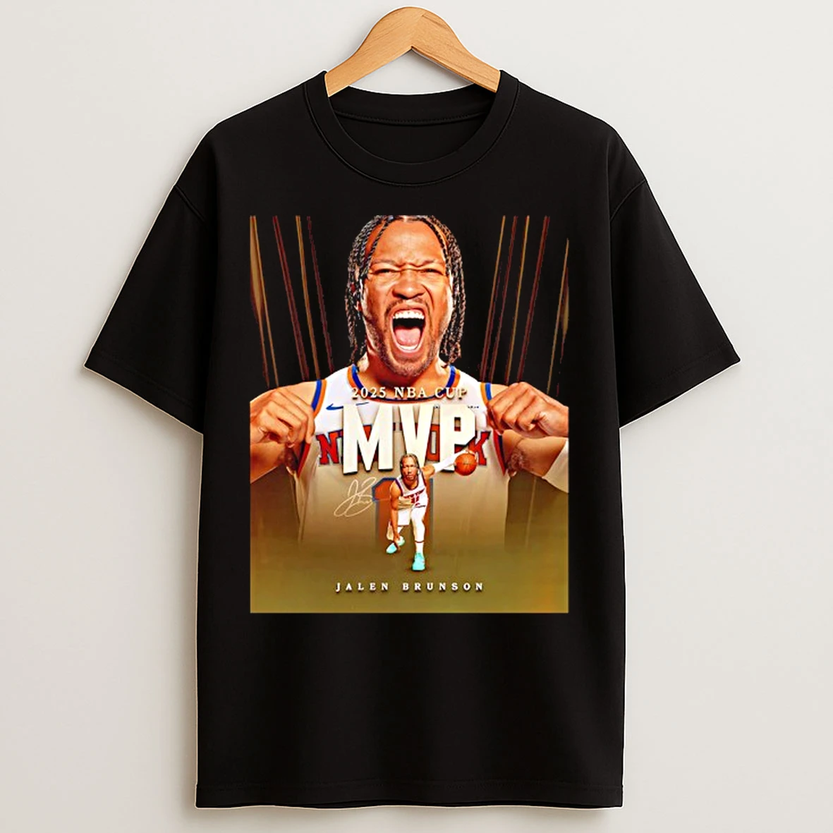 Classic Jalen Brunson Mvp Nba Cup Mvp Signature T Shirts