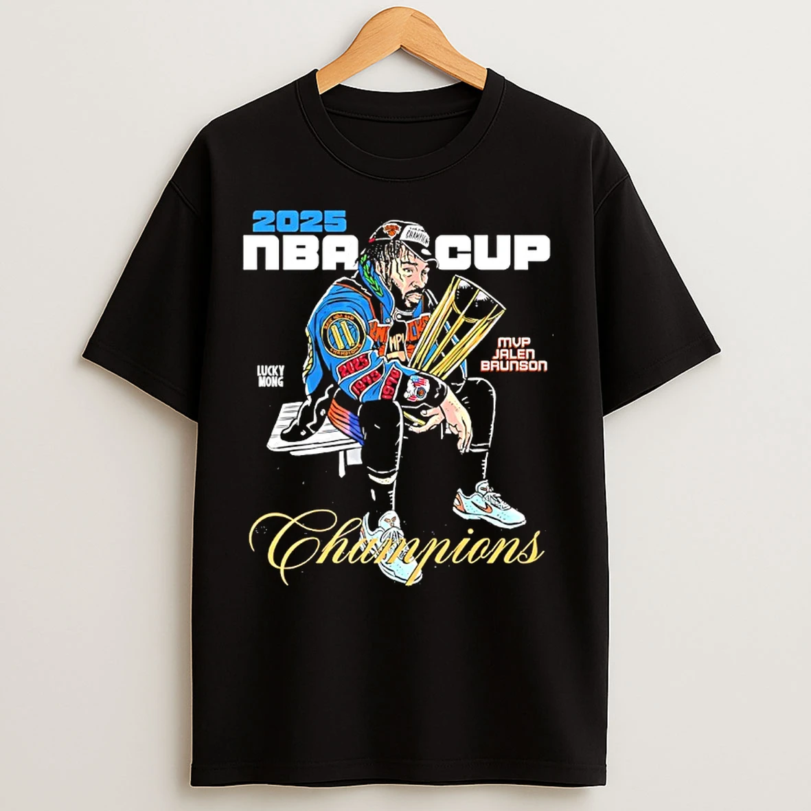 Classic Jalen Brunson New York Knicks 2025 Nba Cup Champions Mvp T Shirts