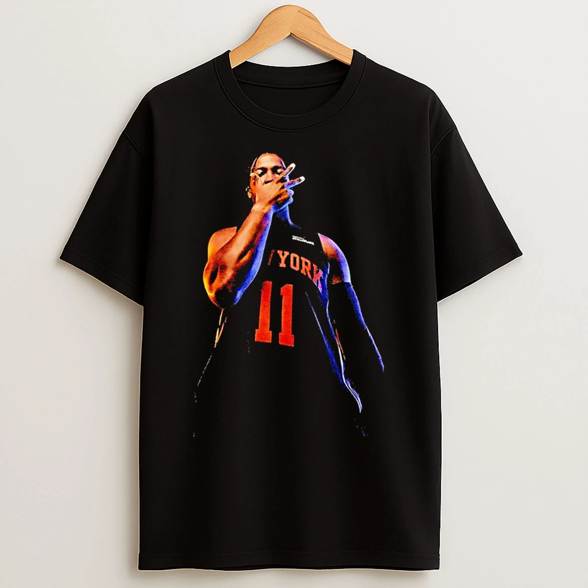 Classic Jalen Brunson New York Knicks Basketball Portrait T Shirts