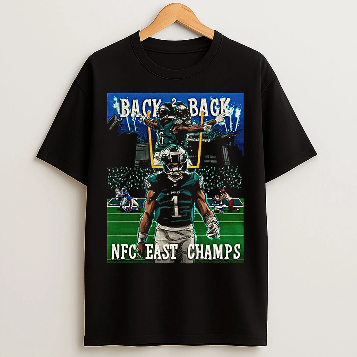 Classic Jalen Hurts Back To Back Nfc East Champs Philadelphia Eagles Nfl 2025 T Shirts