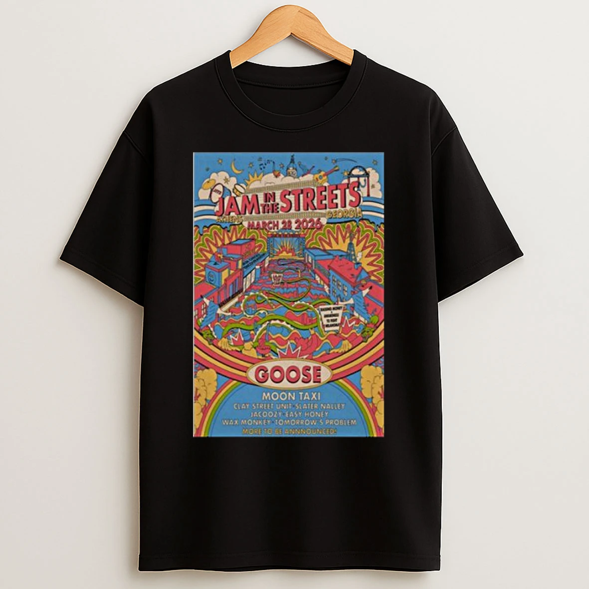 Classic Jam In The Streets Mar 28 2026 Downtown Athens Ga T Shirts