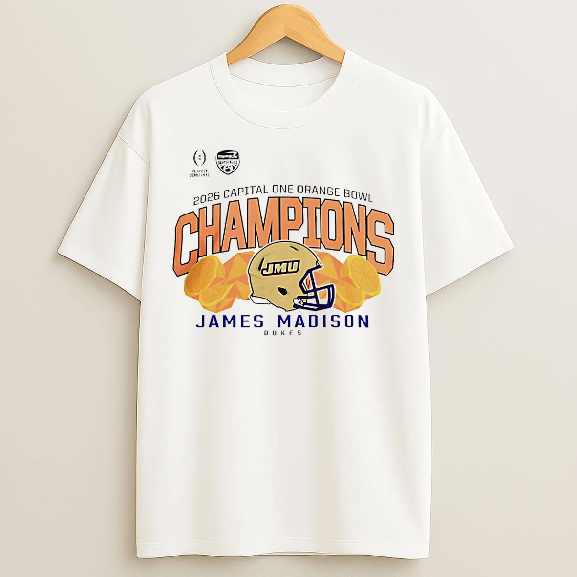 Classic James Madison Dukes 2026 Cfp Orange Bowl Champions T Shirts