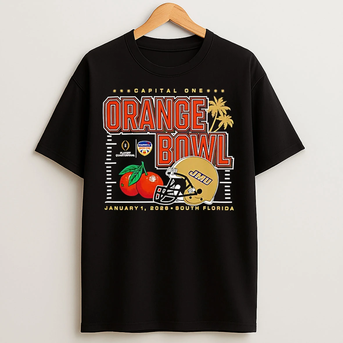 Classic James Madison Dukes 2026 Orange Bowl Helmet T Shirts