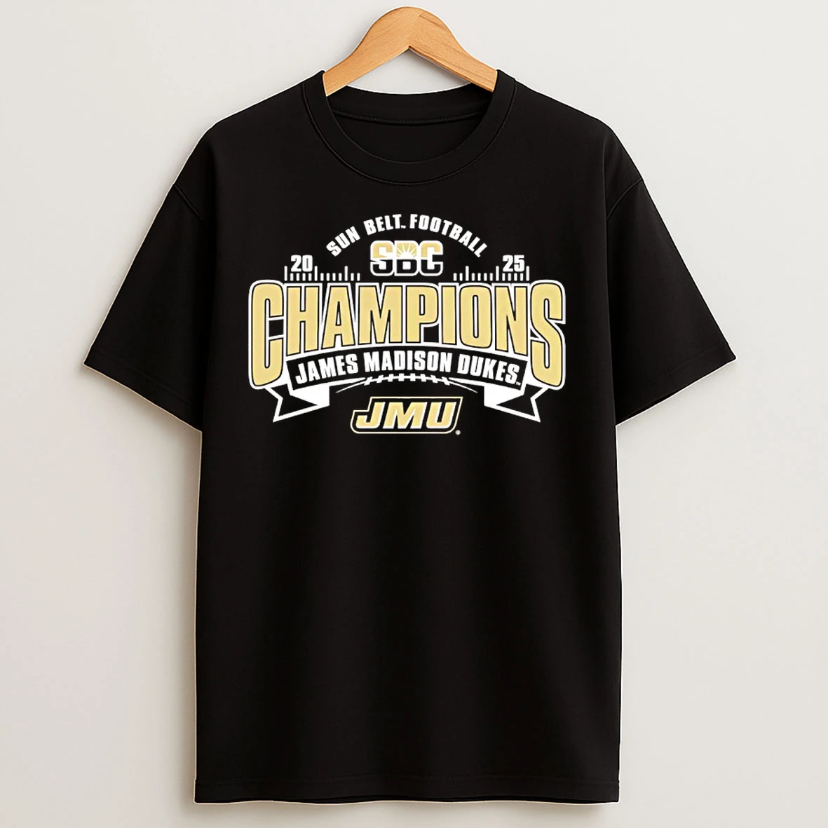 Classic James Madison Dukes Sun Belt Conference Champions Locker Room 2025 T Shirts