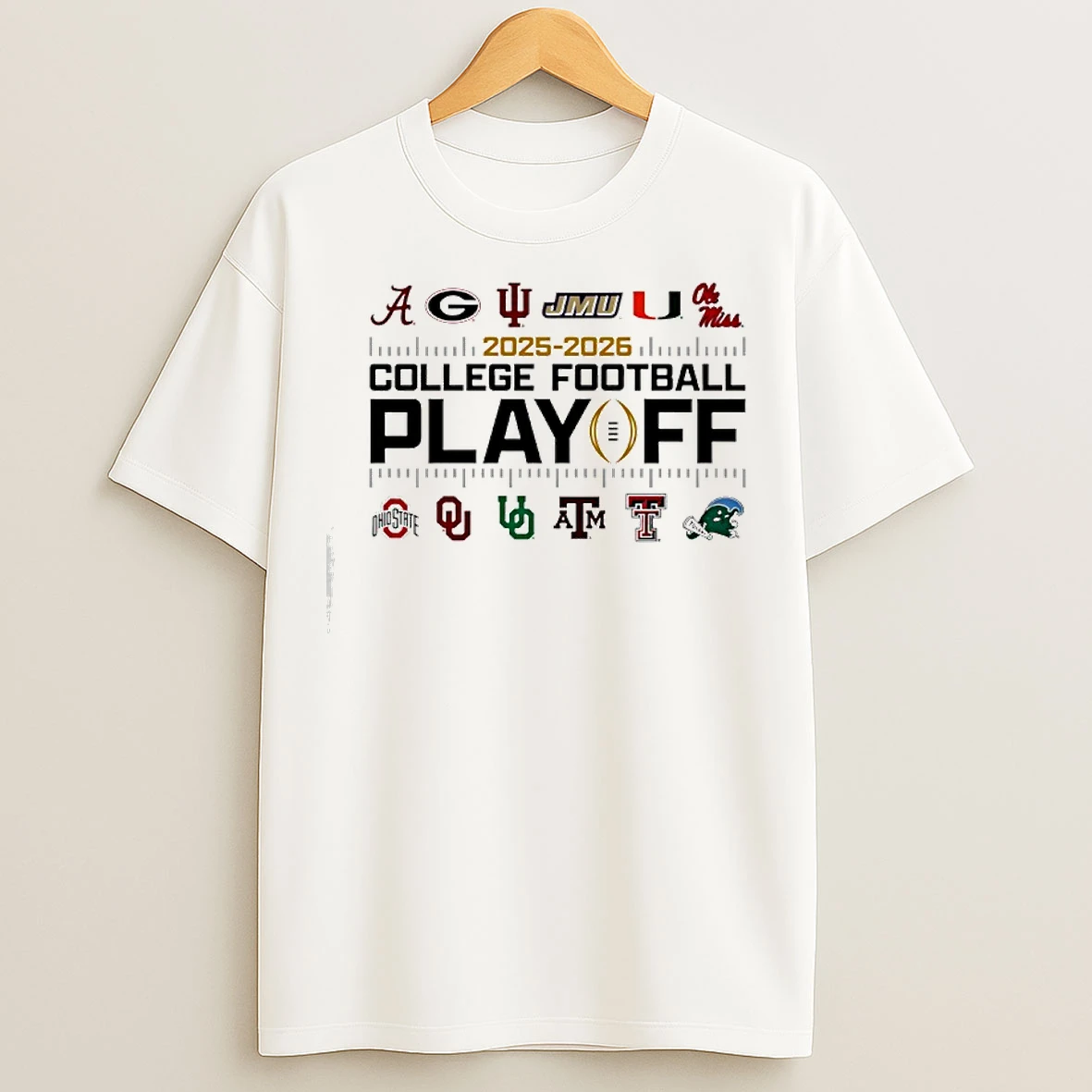Classic James Madison University Dukes Football 2025 College Football Playoffs 12 Team T Shirts