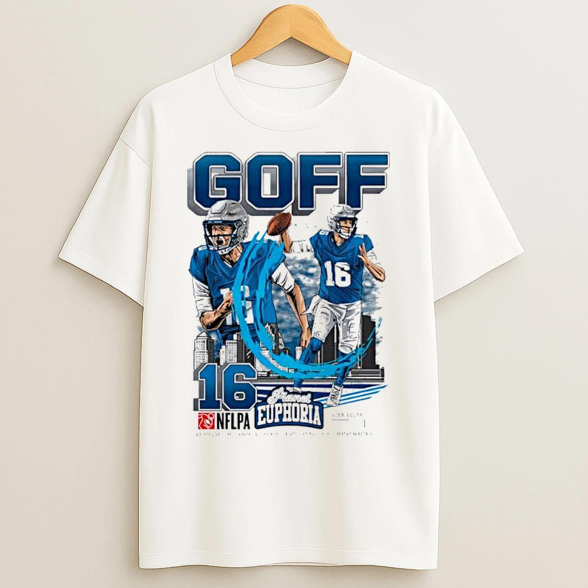 Classic Jared Goff Lions Nflpa Player T Shirts