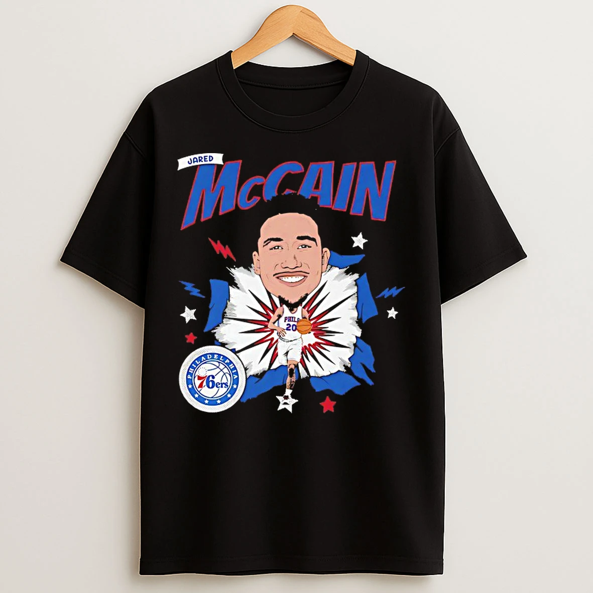 Classic Jared Mccain Philadelphia 76ers Caricature T Shirts