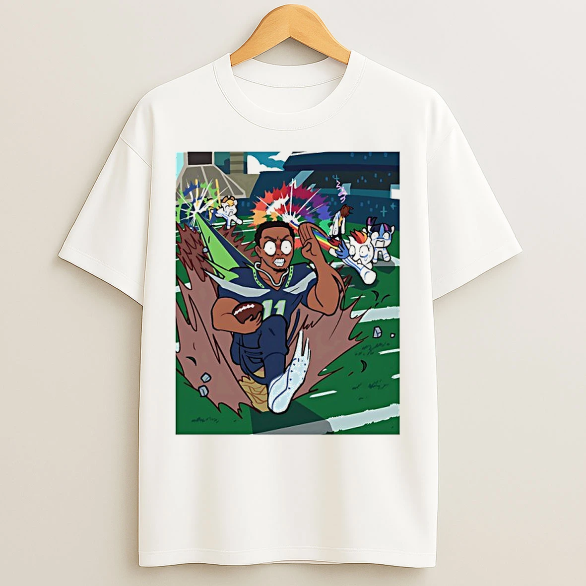 Classic Jaxon Smith Njigba Seattle Seahawks Nfl Stacking Wins Art T Shirts