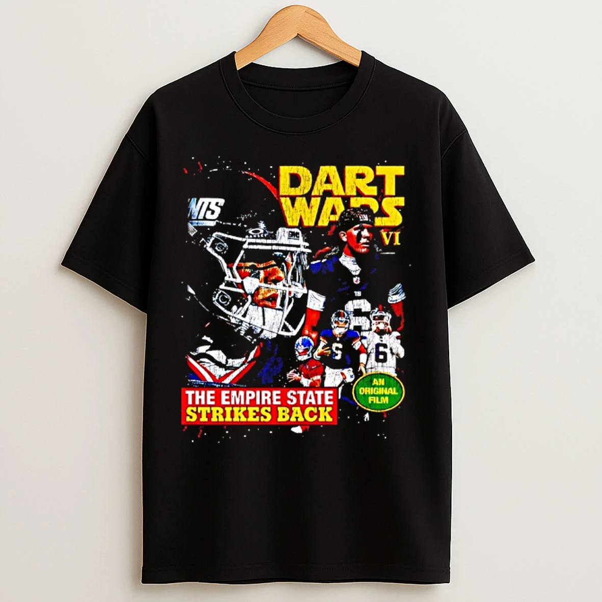 Classic Jaxson Dart Star Wars New York Giants Dart Vader 2025 Nfl T Shirts
