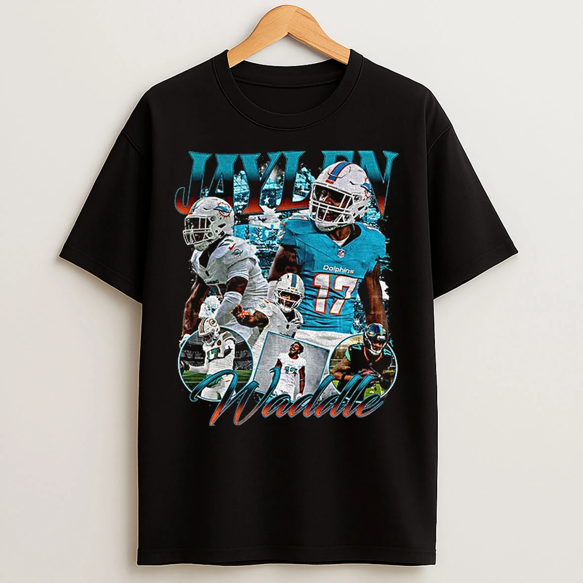 Classic Jaylen Waddle 17 Miami Dolphins Nfl Football Graphic T Shirts