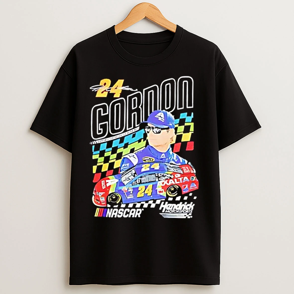 Classic Jeff Gordon Nascar 24 Signature Graphic Vintage T Shirts