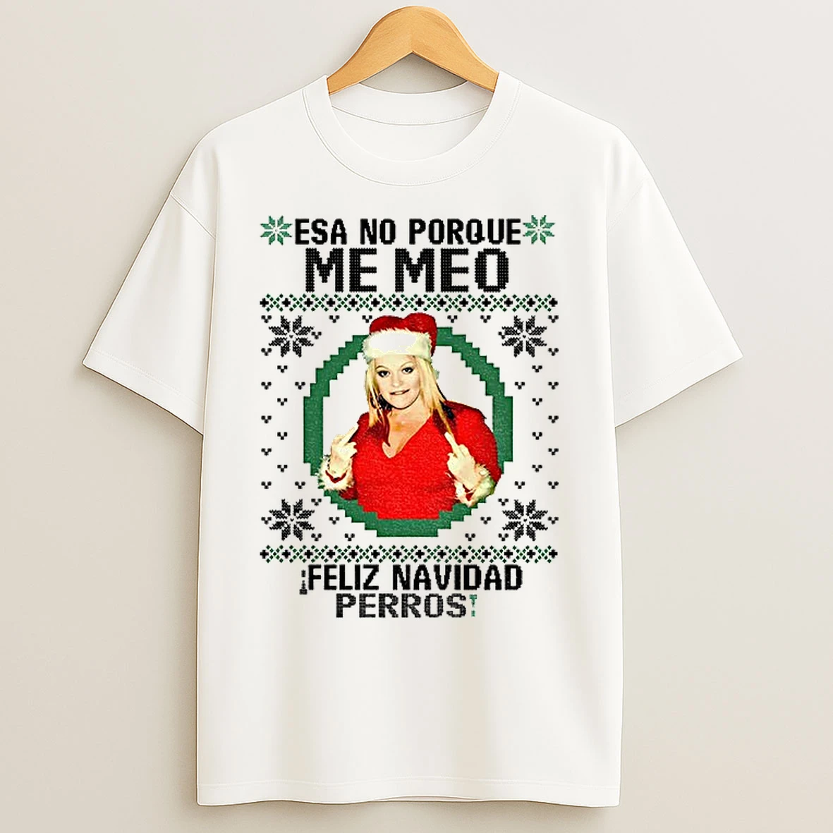 Classic Jenni Rivera Ugly Christmas Feliz Navidad Perros T Shirts