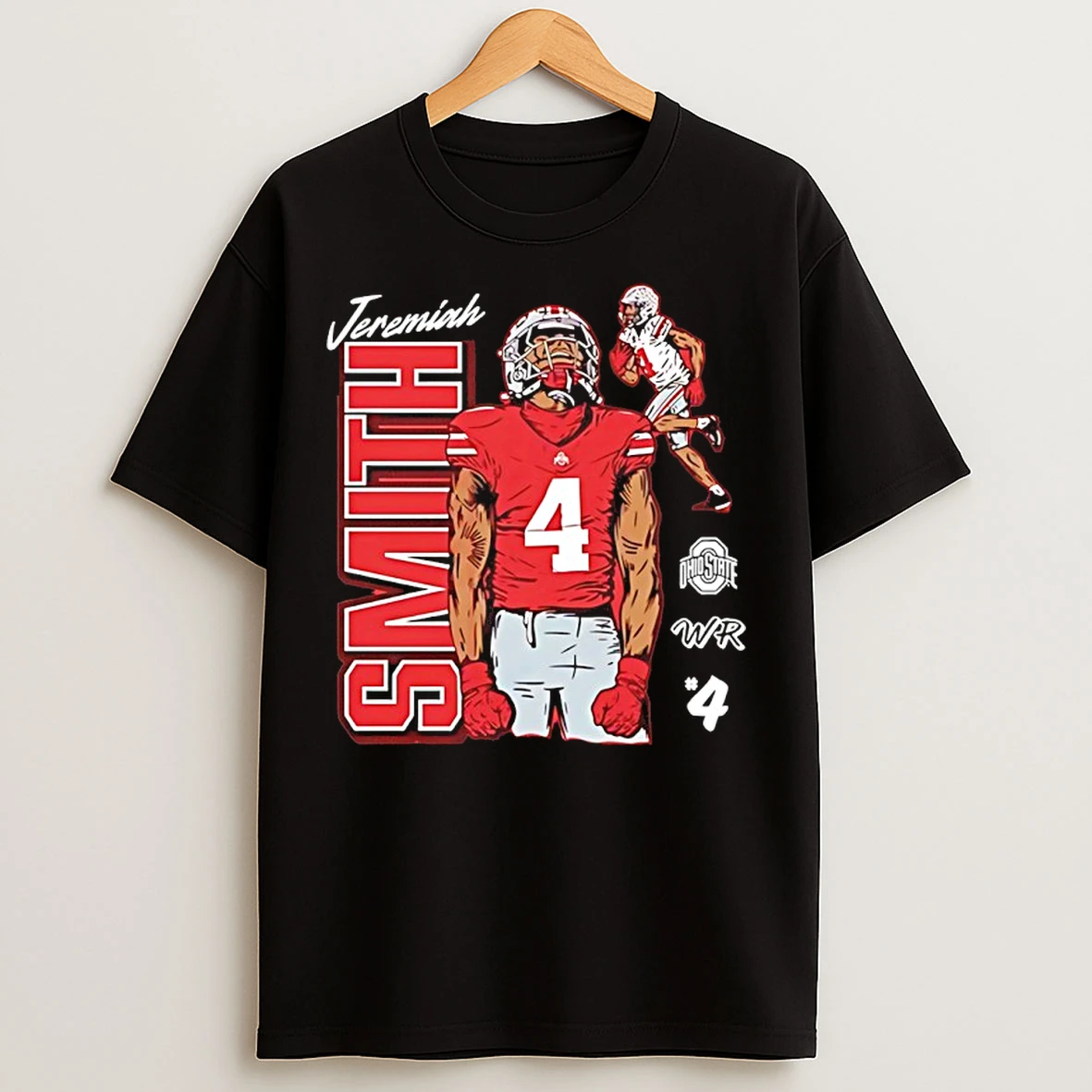 Classic Jeremiah Smith 4 Ohio State Buckeyes Football Player Graphic T Shirts