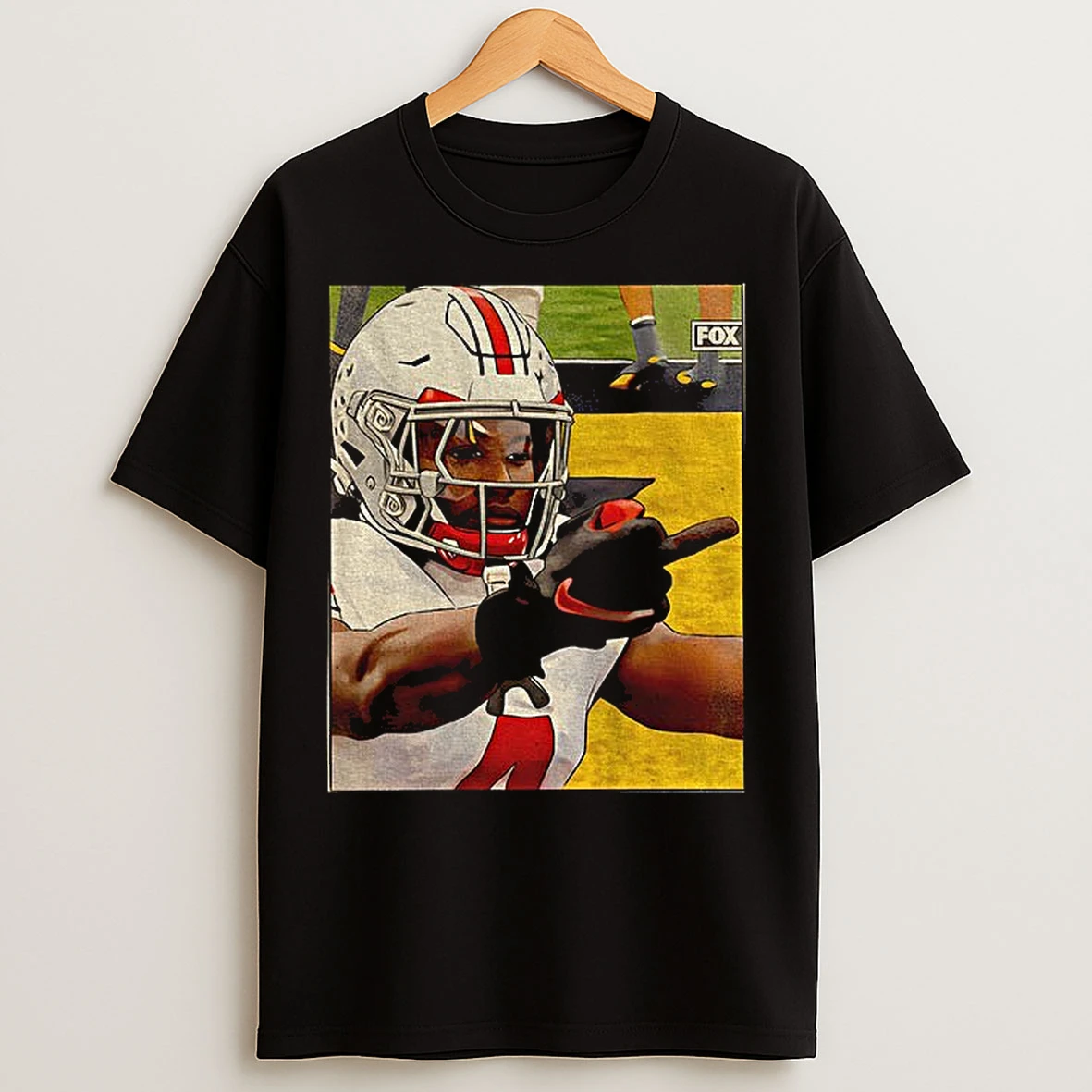 Classic Jeremiah Smith Middle Finger Michigan Fan Photo T Shirts