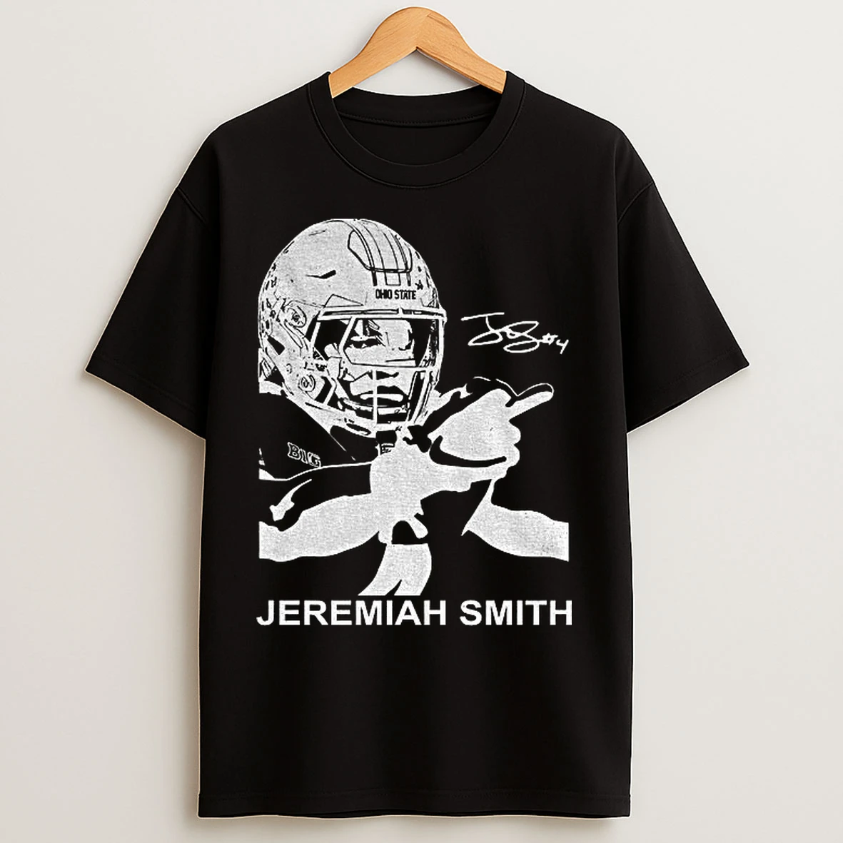 Classic Jeremiah Smith Ohio State Buckeyes Middle Finger Michigan Fan Football T Shirts