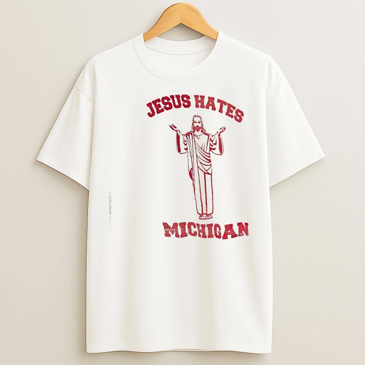 Classic Jesus Hates Michigan Graphic T Shirts