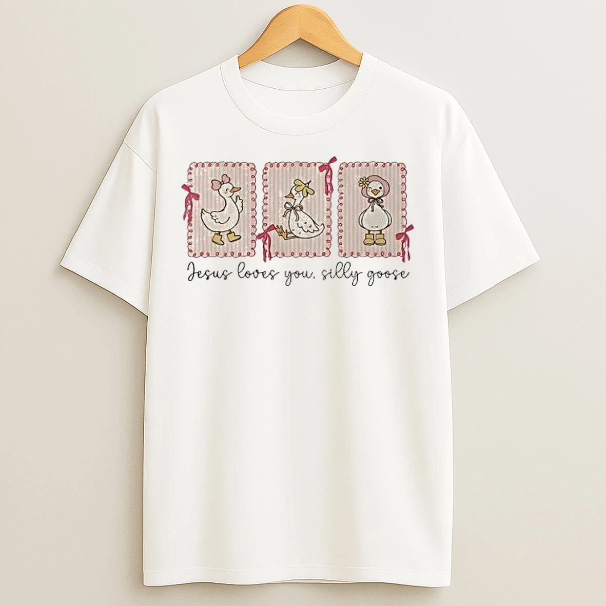 Classic Jesus Loves You Silly Goose Funny T Shirts