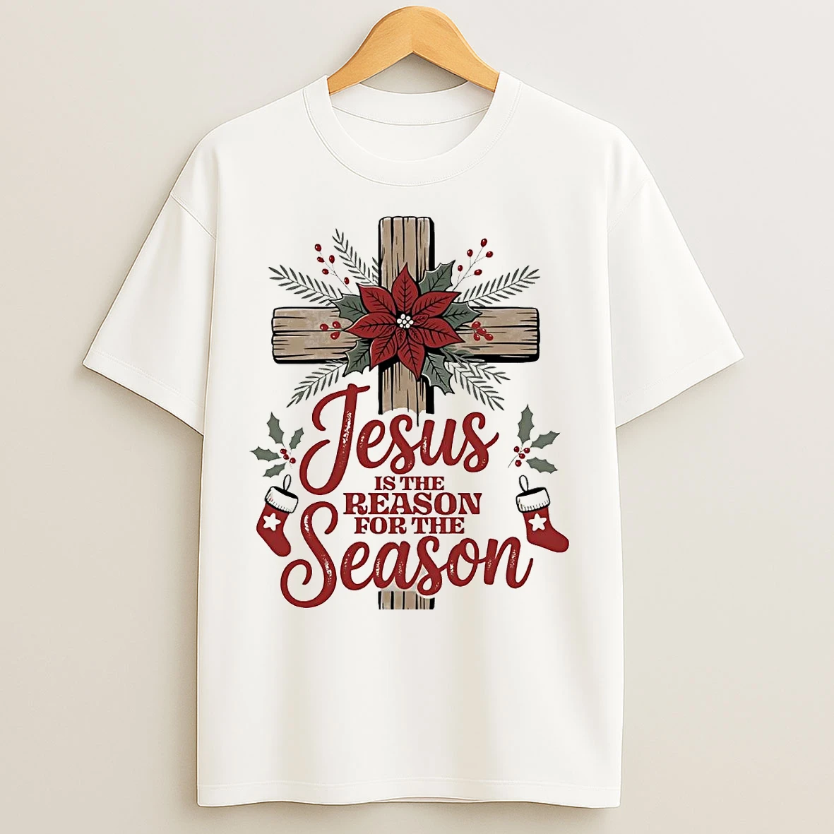 Classic Jesus Is The Reason For The Season Christmas T Shirts