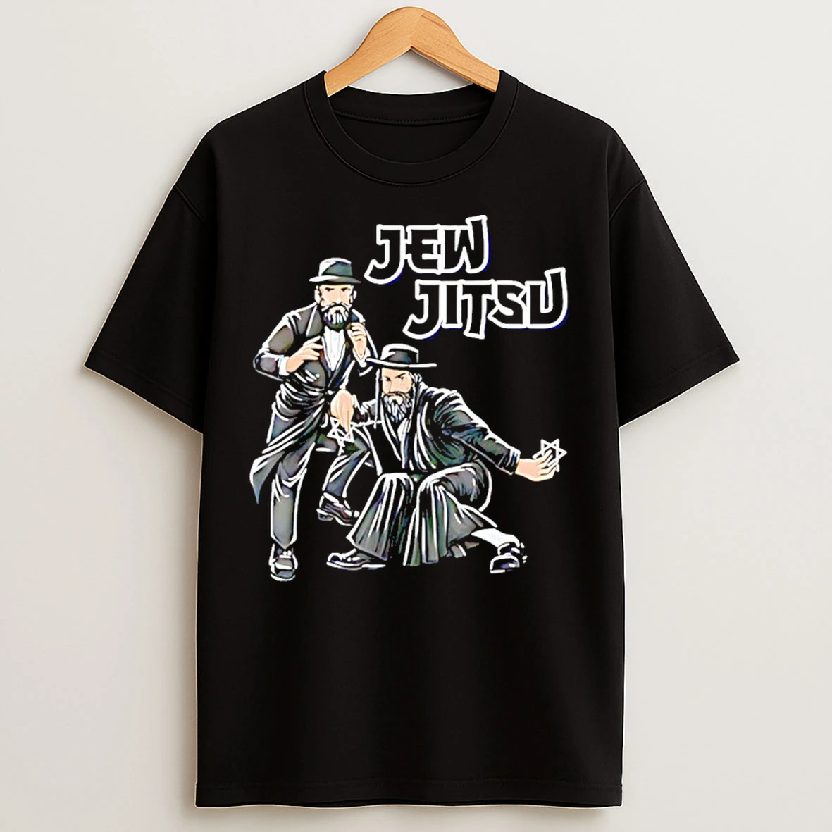 Classic Jew Jitsu Rabbi Horah Dance Graphic T Shirts