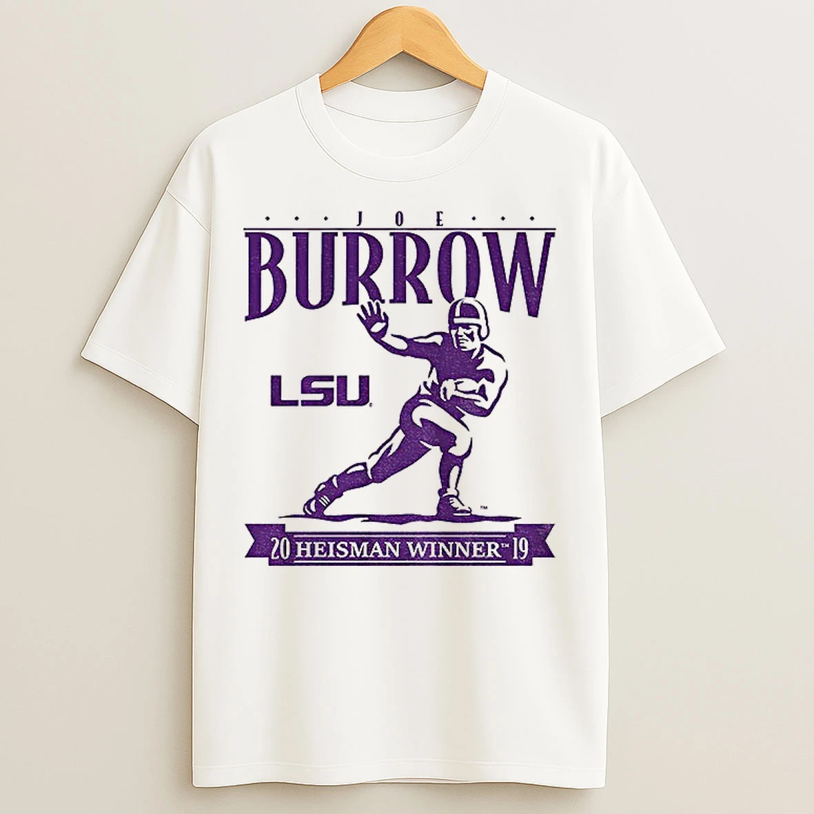 Classic Joe Burrow Heisman Trophy Lsu Tigers Football Heisman Winner 2019 T Shirts