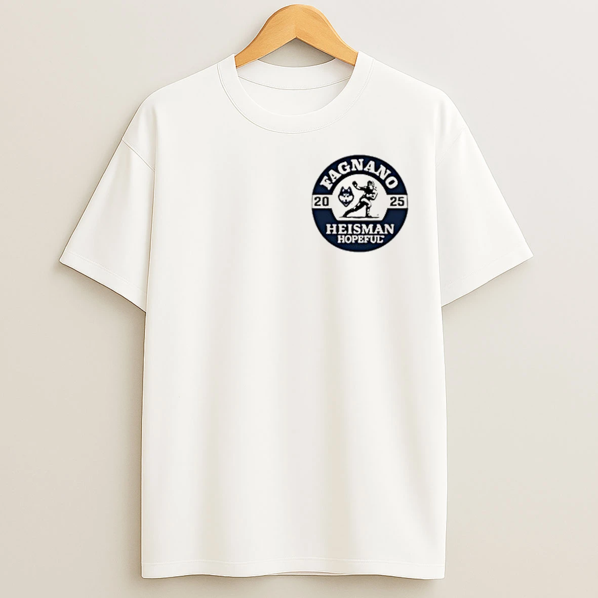 Classic Joe Fagnano Uconn Huskies Heisman Hopeful Button 2025 Christmas T Shirts