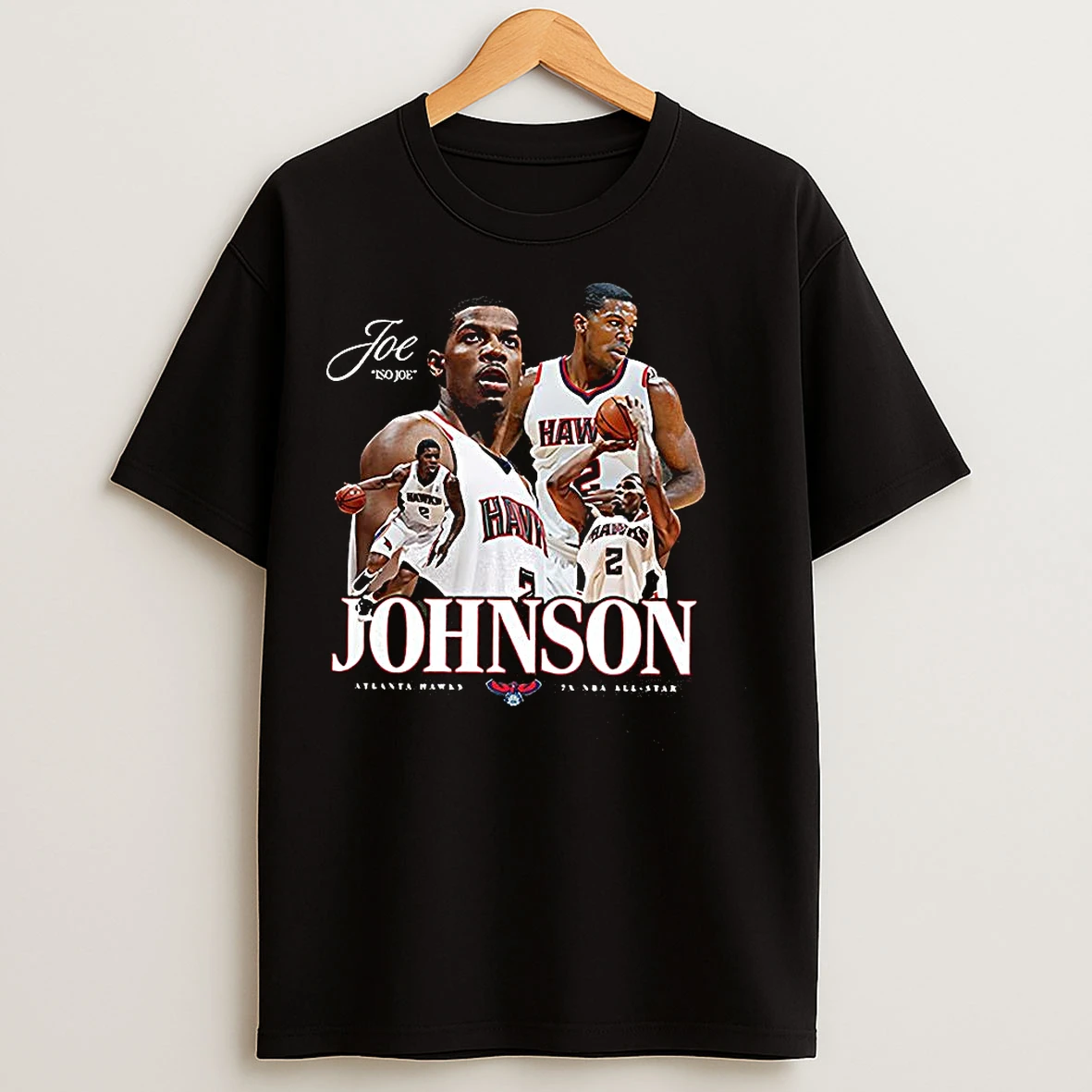 Classic Joe Johnson Iso Joe Atlanta Hawks Basketball T Shirts