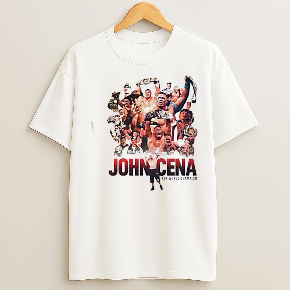 Classic John Cena 16x World Champion Graphic T Shirts