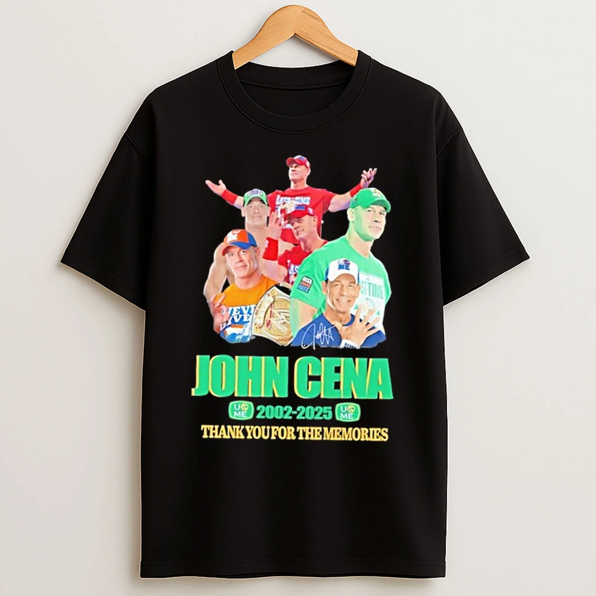 Classic John Cena 2002 2025 Thank You For The Memories Signature T Shirts