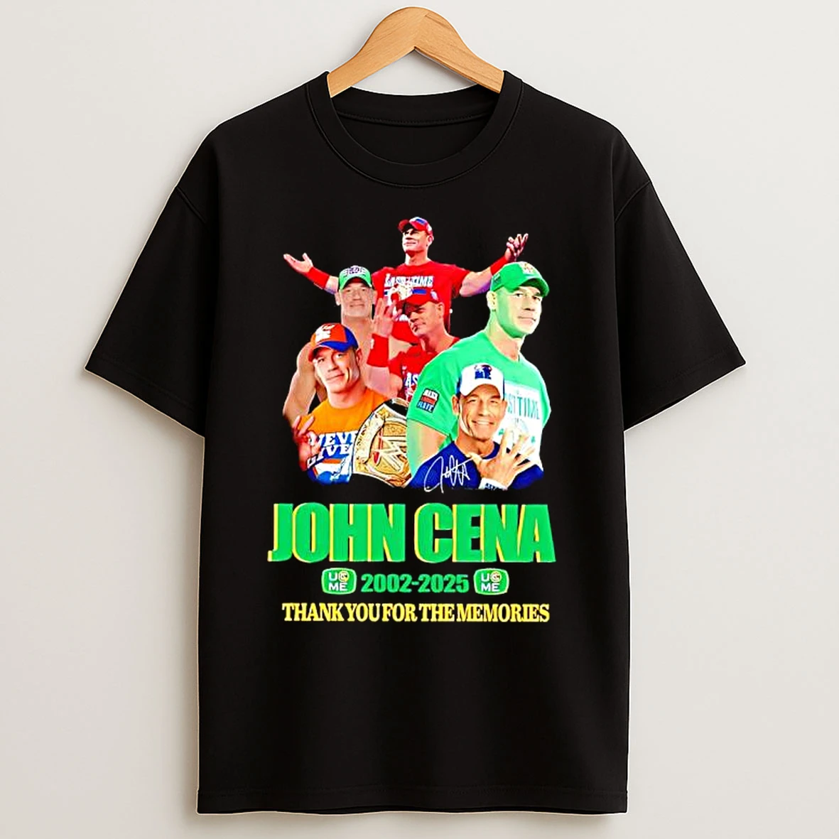 Classic John Cena 2002 2025 Thnak You The Memories T Shirts