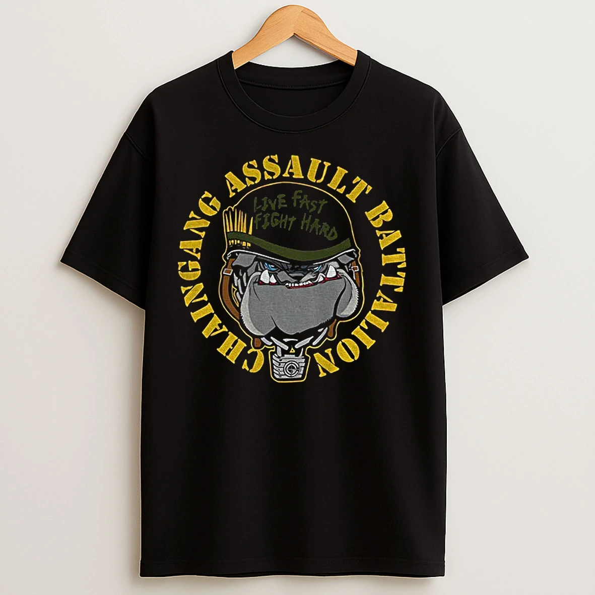 Classic John Cena Wwe Chaingang Assault Battalion Live Fast Fight Hard Logo T Shirts