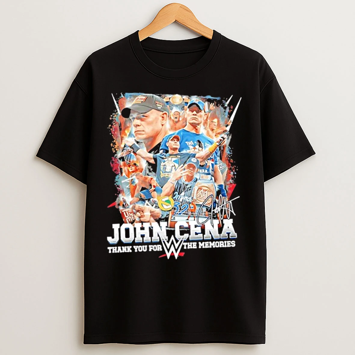 Classic John Cena Thank You For The Memories Signature Graphic T Shirts