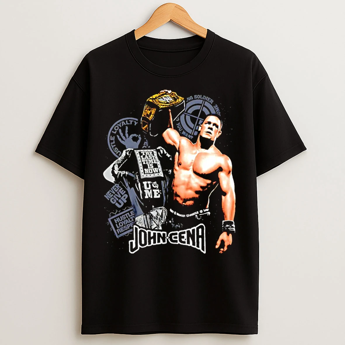 Classic John Cena The Last Time Is Now Never Give Up Ring Graphic T Shirts