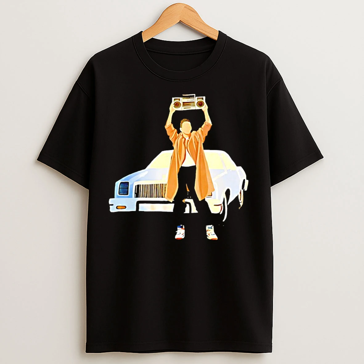 Classic John Cusack Say Anything Boombox Scene Art T Shirts