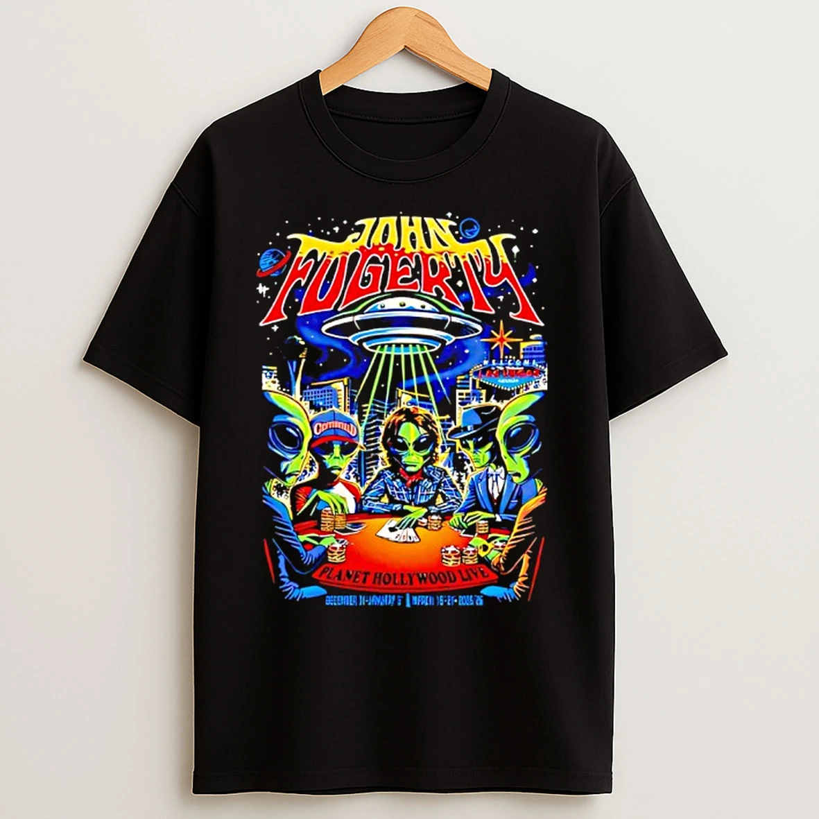 Classic John Fogerty Las Vegas Nevada 2025 2026 Events Planet Hollywood Live On December 31 To January 3 T Shirts