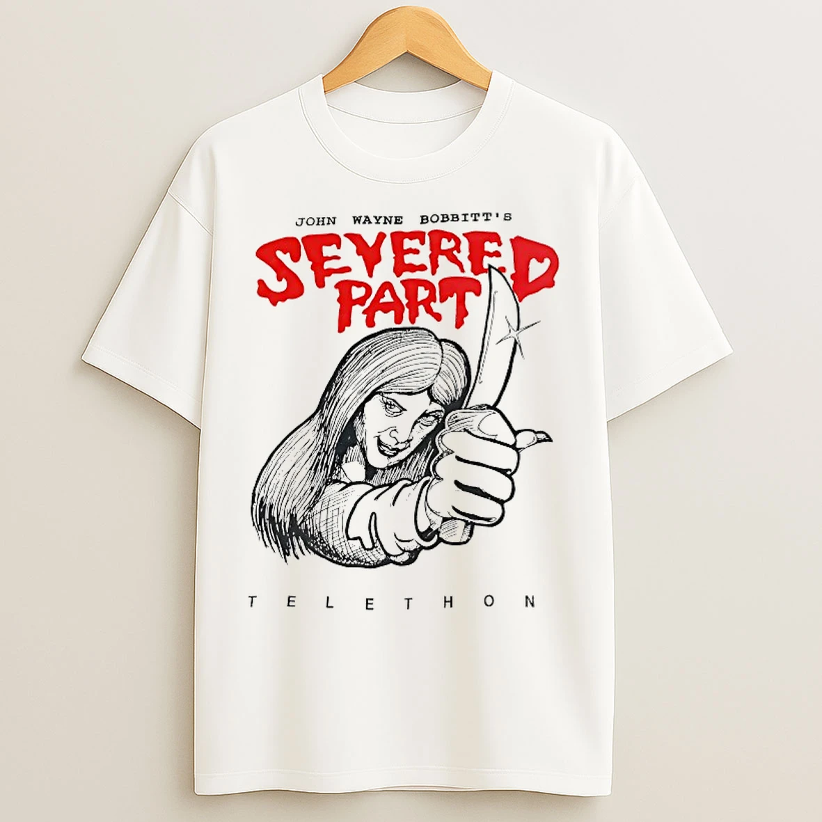 Classic John Wayne Bobbitts Severed Part Telethon T Shirts