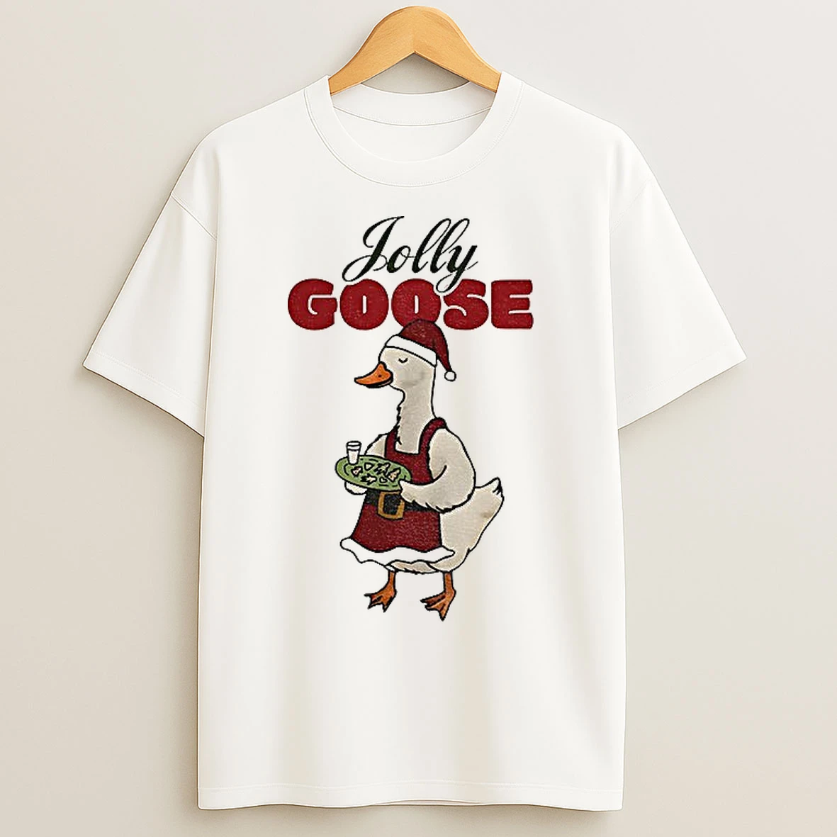 Classic Jolly Goose Santa Hat Merry Christmas T Shirts