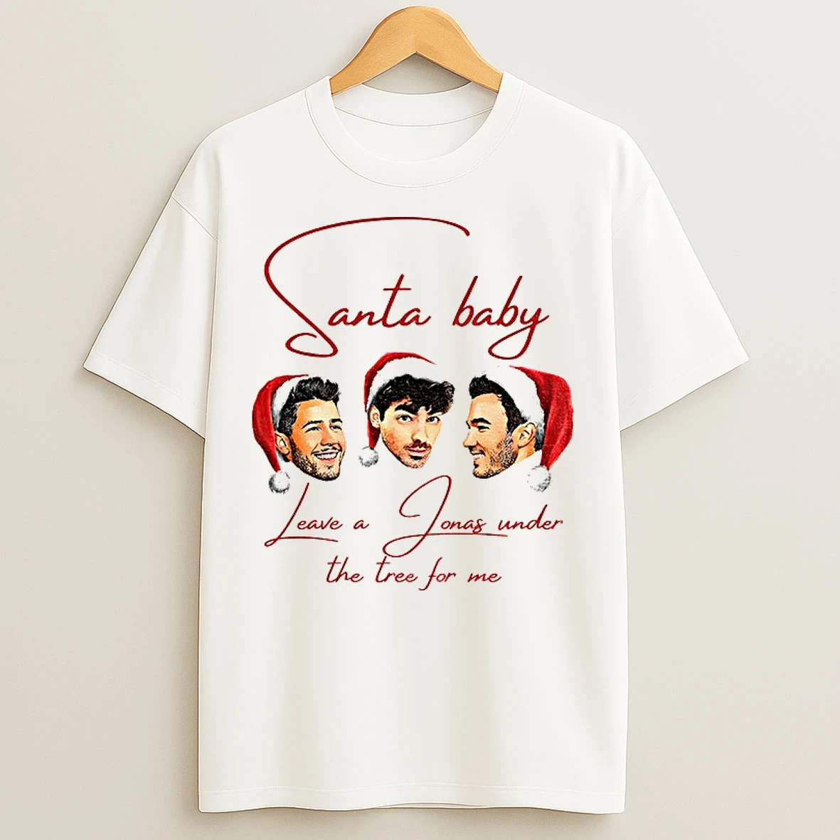 Classic Jonas Bros Santa Baby Christmas Leave A Jonas Under The Tree For Me T Shirts