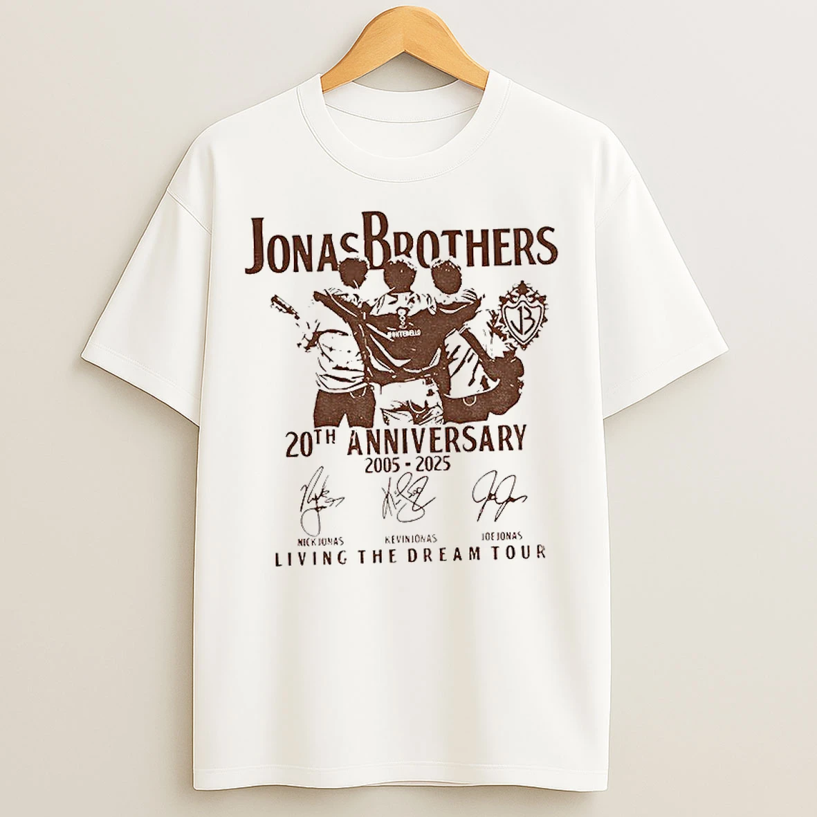 Classic Jonas Brothers 20th Anniversary Of Jonas 2005 2025 Living The Dream Tour Signatures T Shirts