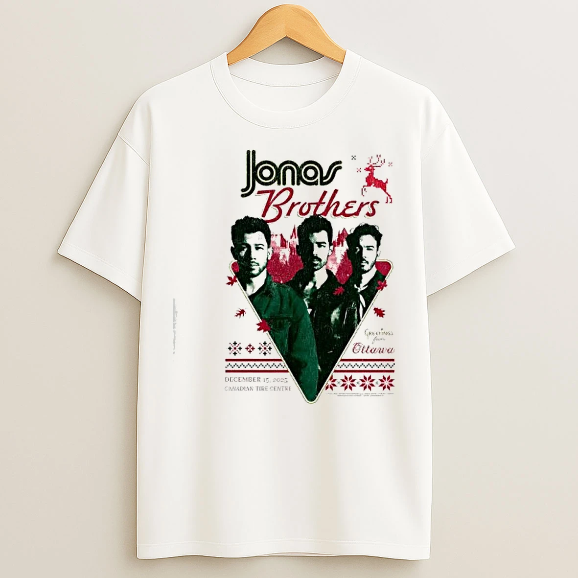 Classic Jonas Brothers Greetings From Ottarva December 15th 2025 Canadian Tire Centre T Shirts