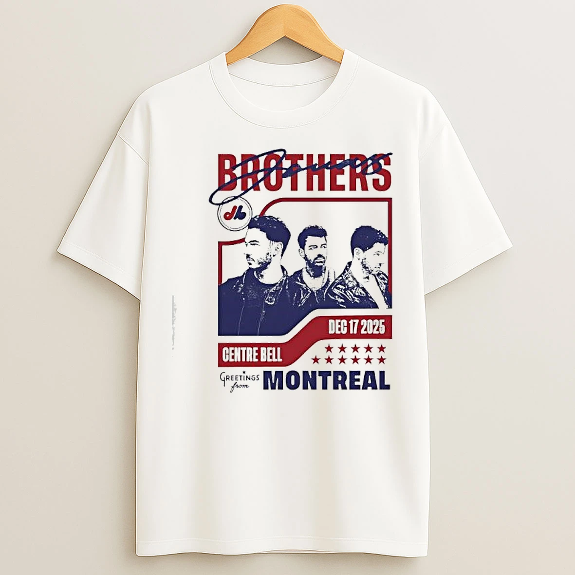 Classic Jonas Brothers Greetings From Your Hometown Montreal Dec 17th 2025 T Shirts