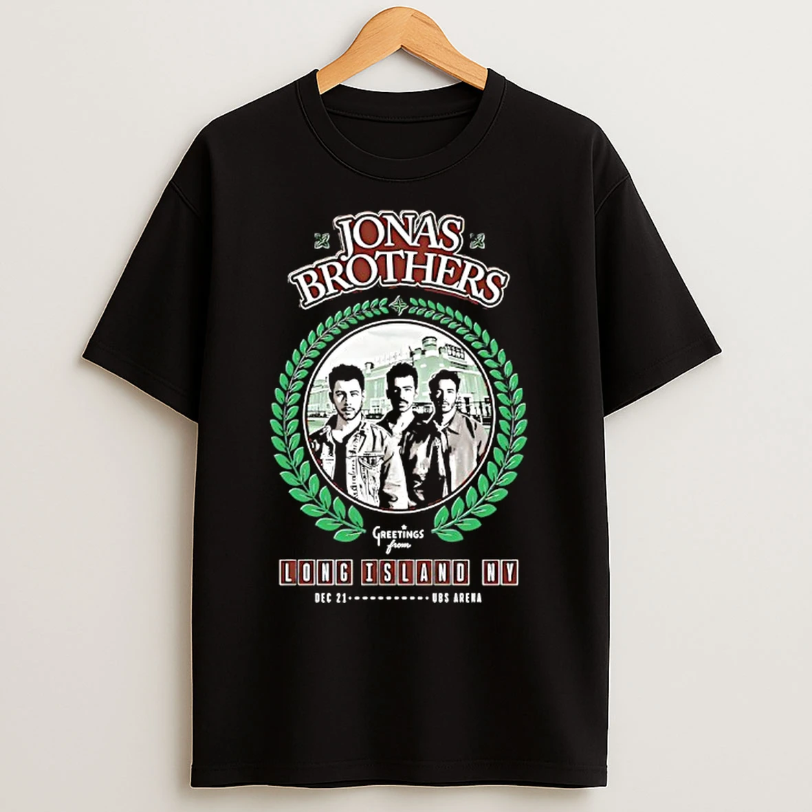 Classic Jonas Brothers Greetings From Long Island Ny Tour At Ubs Arena On Dec 21 2025 T Shirts