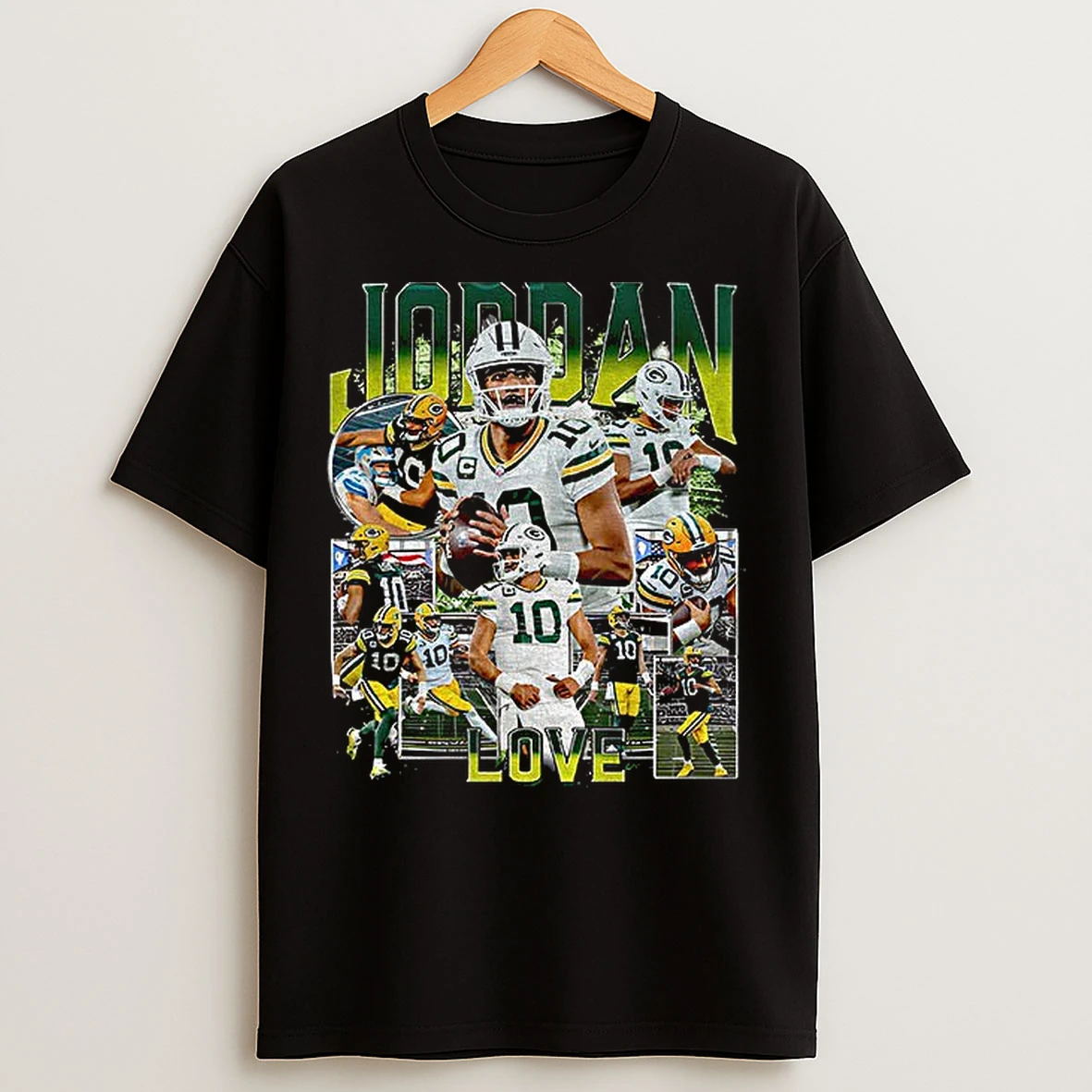 Classic Jordan Love Green Bay Packers Football Fans Graphic T Shirts